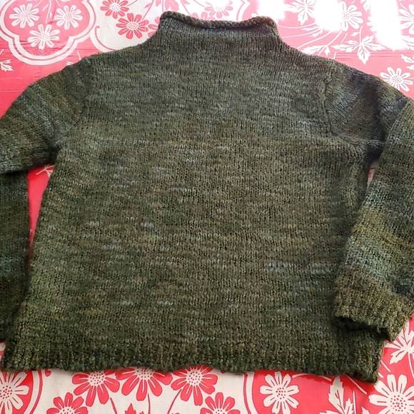 Authentic St John's Bay variegated knit mock neck sweater Vintage 90's - Picture 6 of 8